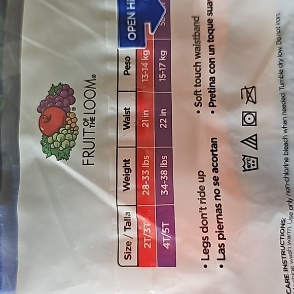 Bundle 4-packs Fruit of the Loom Boxer Briefs 2T-3T - Picture 4 of 4